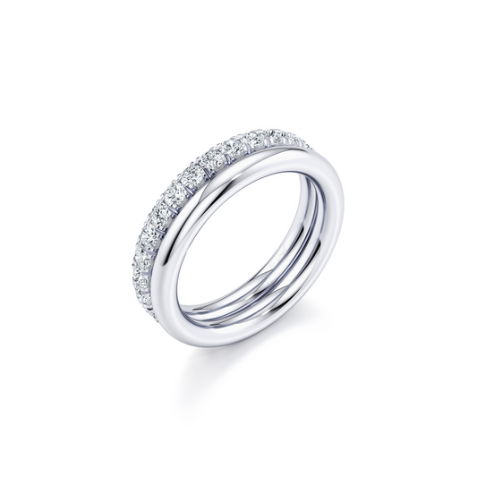 Elle 6MM Dual Lab Diamond Band | Saviera Jewels