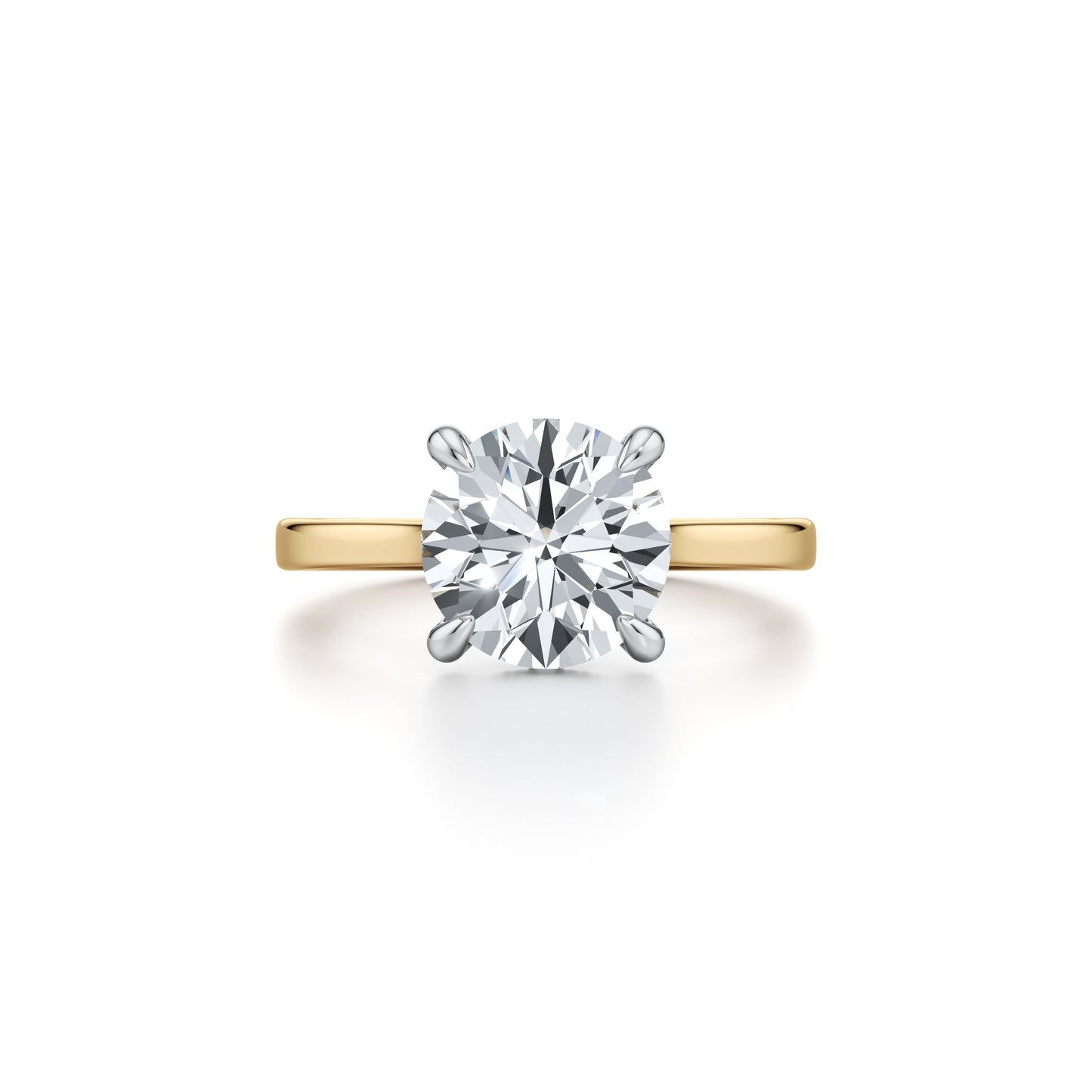 Chelsea Round Solitaire Lab Diamond Engagement Ring - view 5