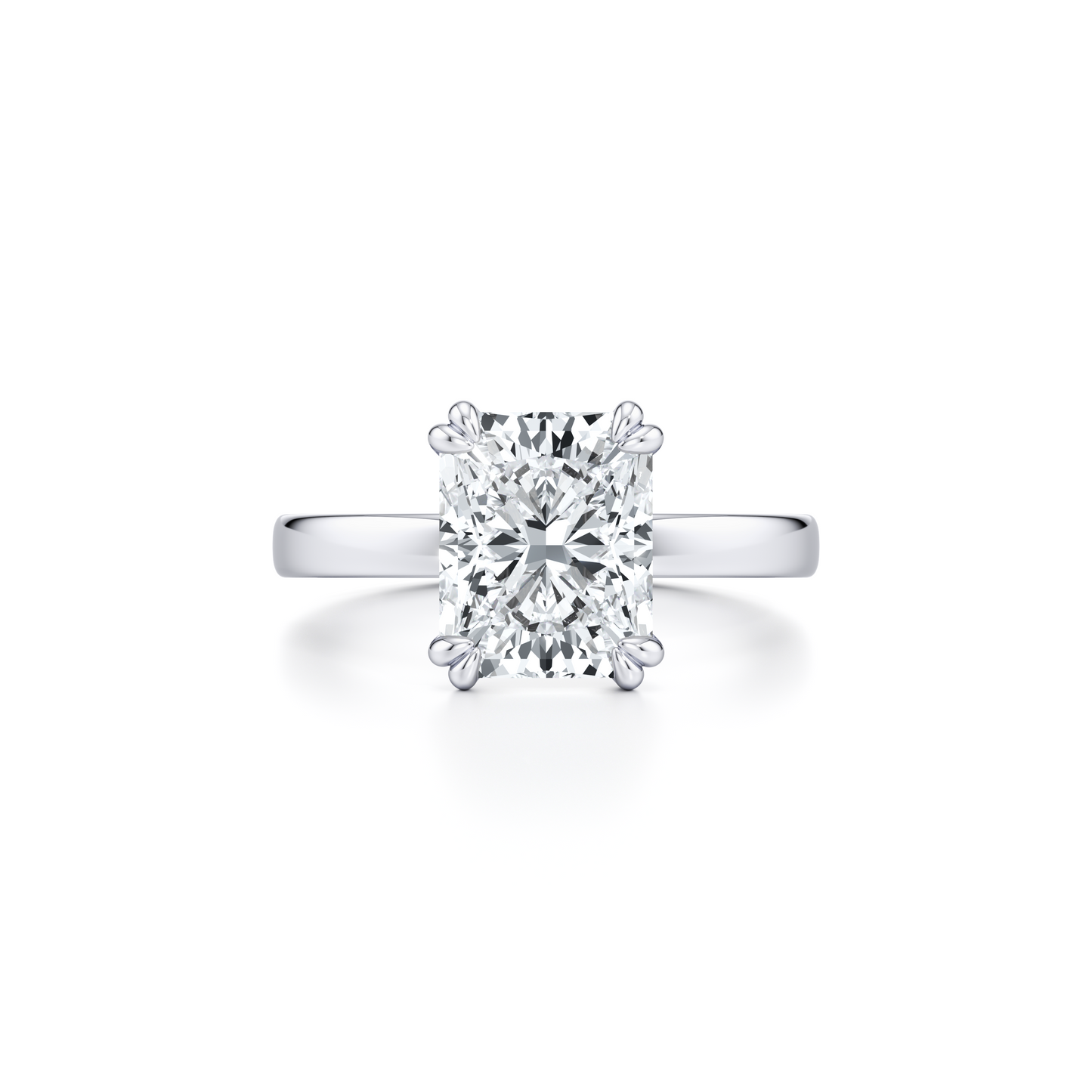 Hayden Radiant Solitaire Lab Diamond Engagement Ring | Saviera Jewels