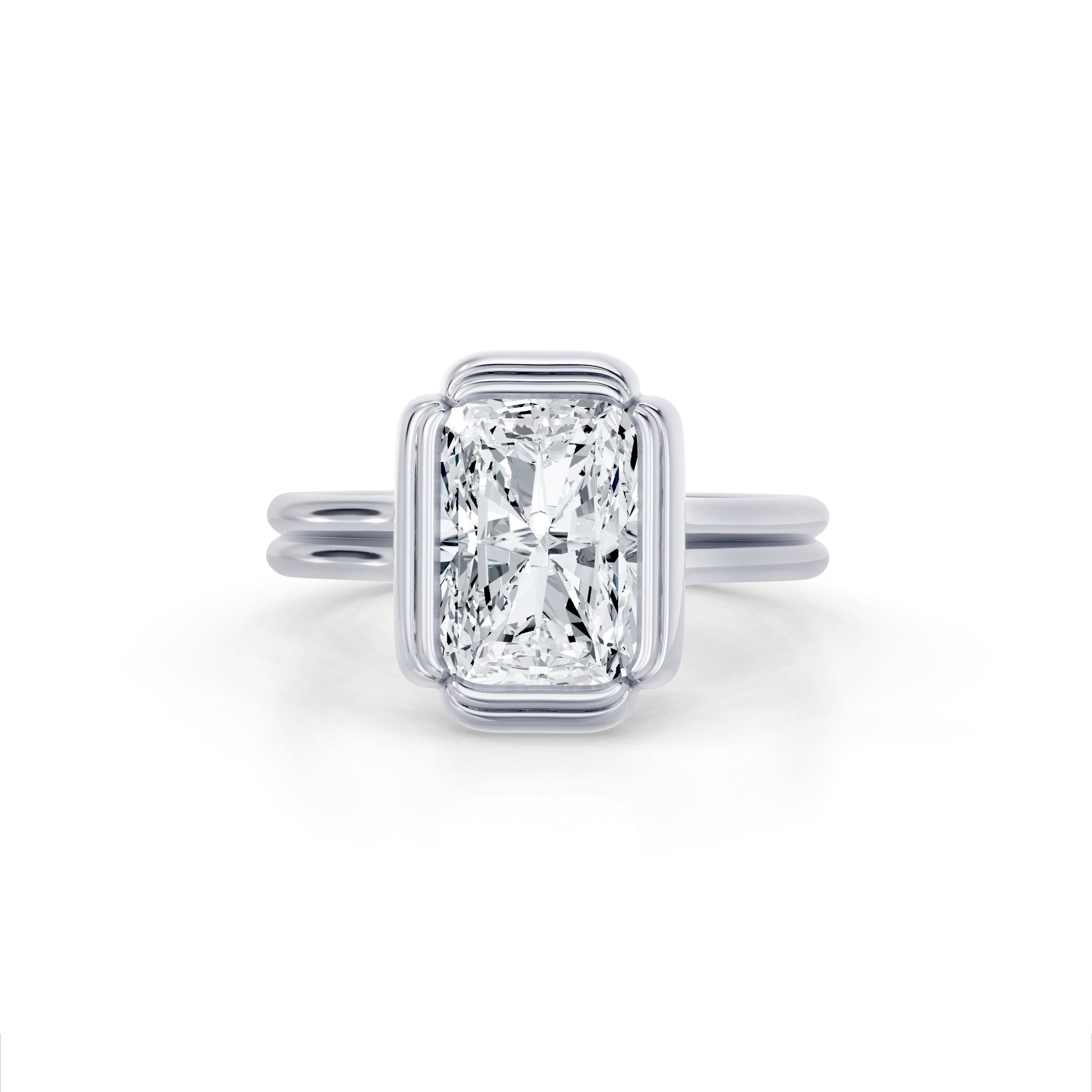 Doree Radiant Solitaire Lab Diamond Engagement Ring | Saviera Jewels