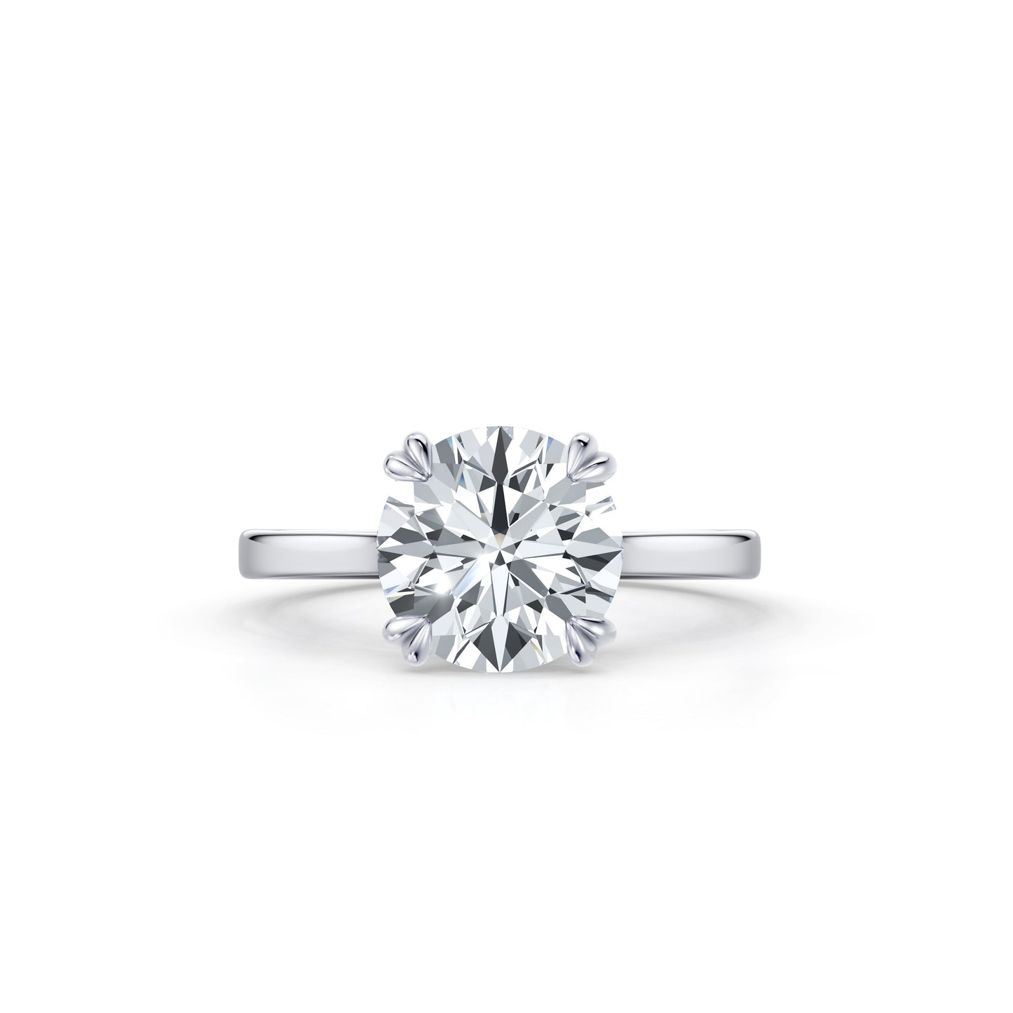 Chelsea Signature Double Prong Radiant Lab Diamond Engagement Ring | Saviera Jewels