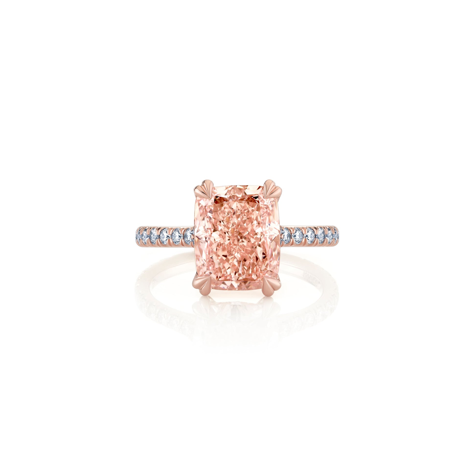Elle Cushion Solitaire Lab Diamond Engagement Ring - view 10