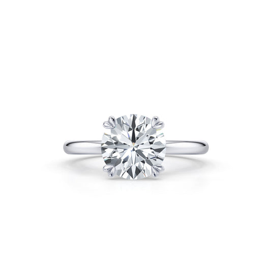 Audrey Signature Round Cut Lab Diamond Engagement Ring | Saviera Jewels