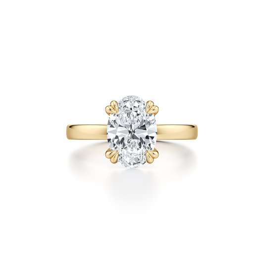 Hayden Signature Oval Solitaire Lab Diamond Engagement Ring | Saviera Jewels