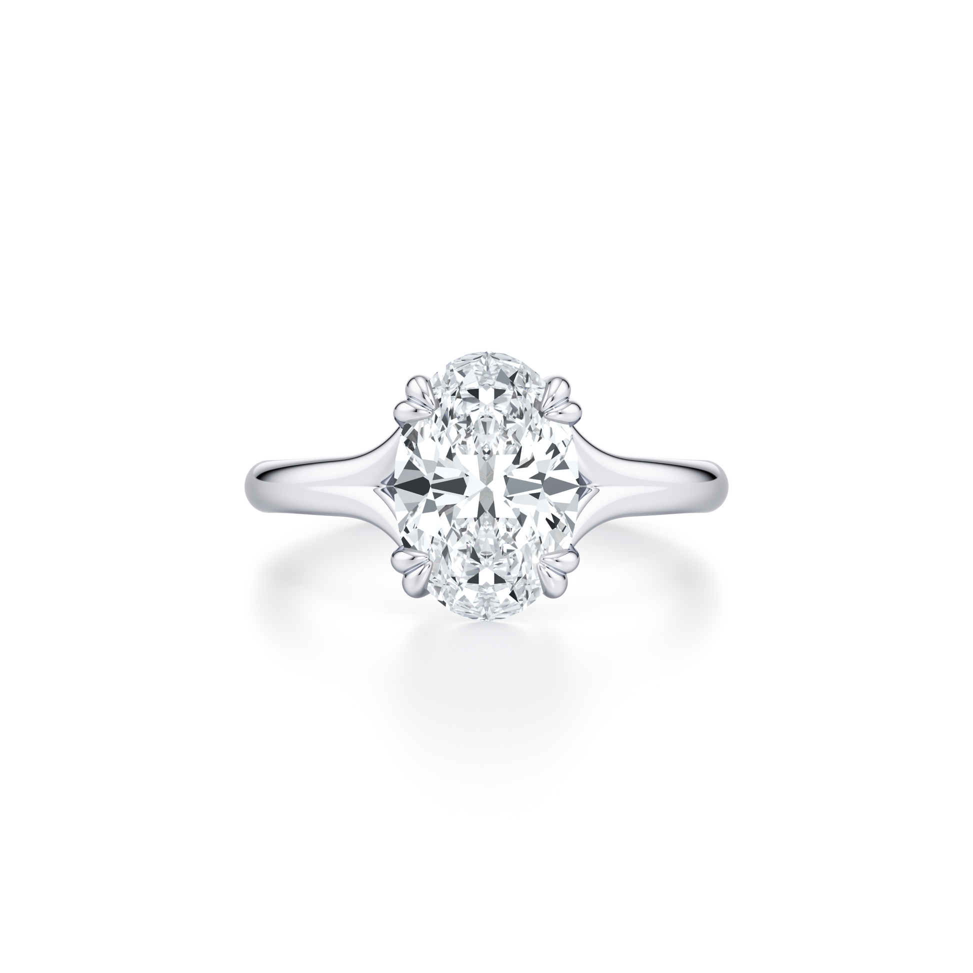 Jane Oval Solitaire Lab Diamond Engagement Ring - view 6