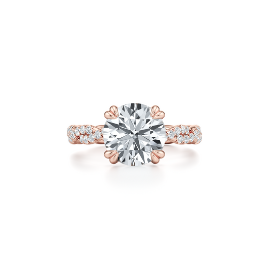 Ivy Round Brilliant Solitaire Lab Diamond Engagement Ring | Saviera Jewels