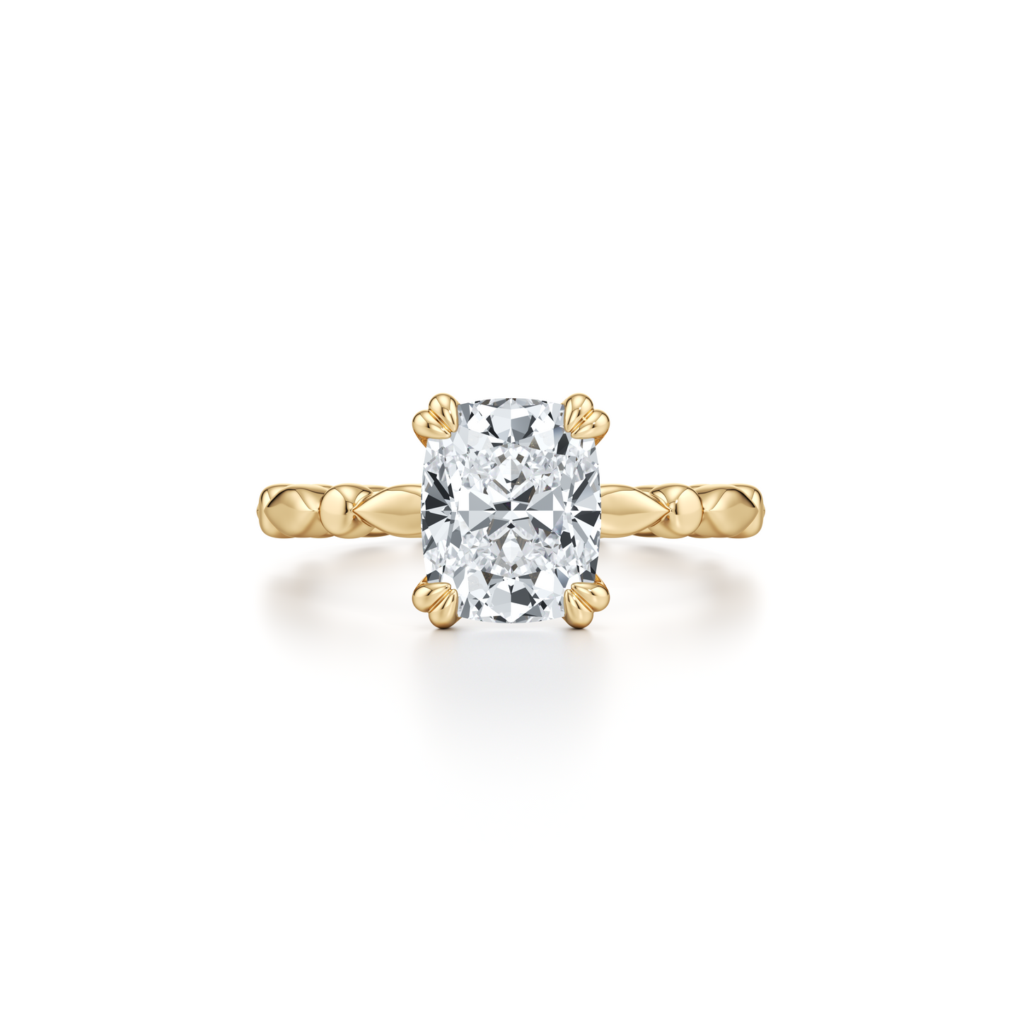 Vivienne Elongated Cushion Solitaire Lab Diamond Engagement Ring | Saviera Jewels
