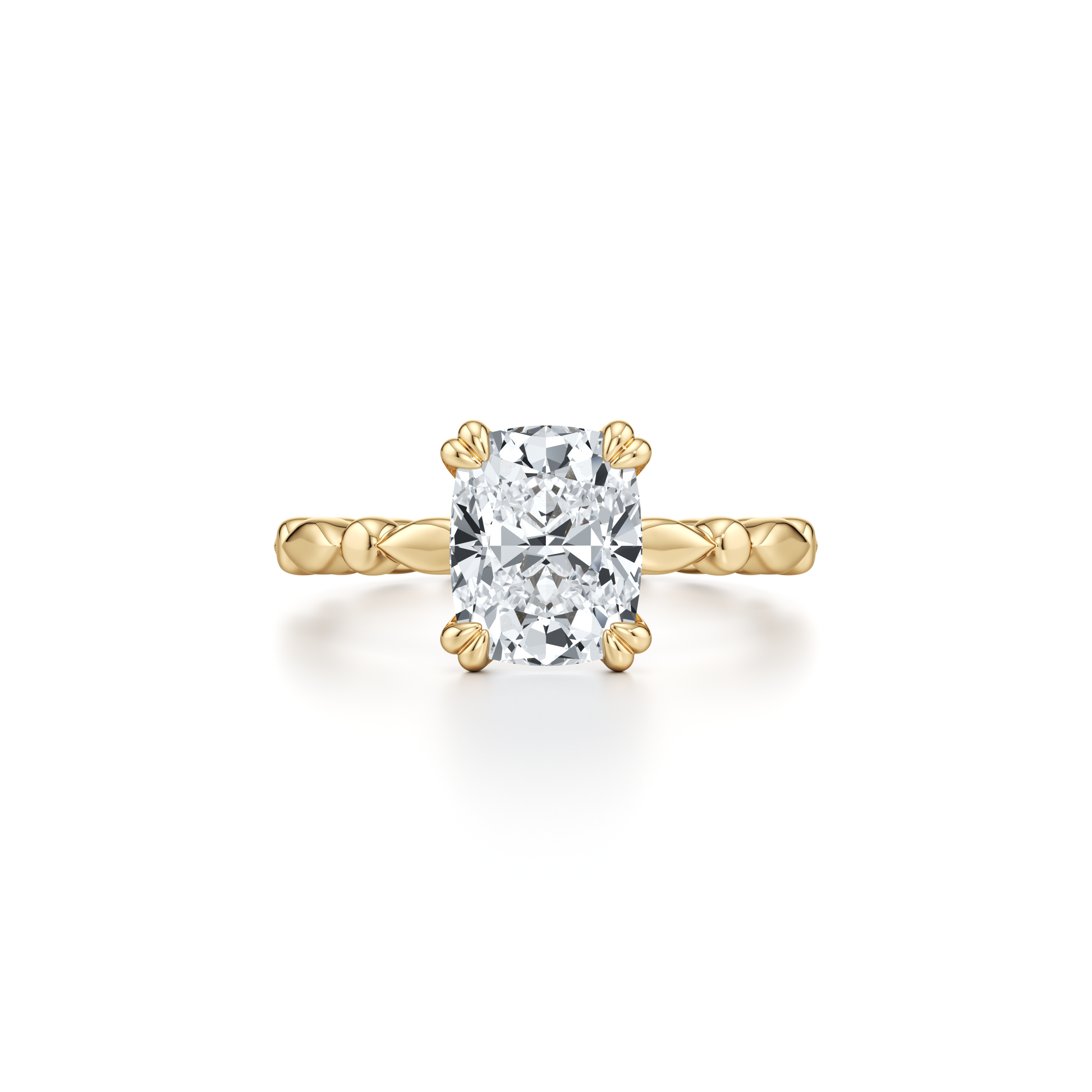 Vivienne Elongated Cushion Solitaire Lab Diamond Engagement Ring | Saviera Jewels