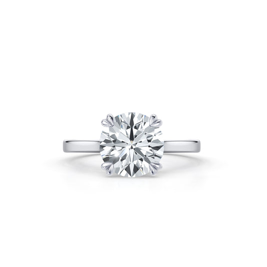 Chelsea Signature Double Prong Emerald Lab Diamond Engagement Ring | Saviera Jewels