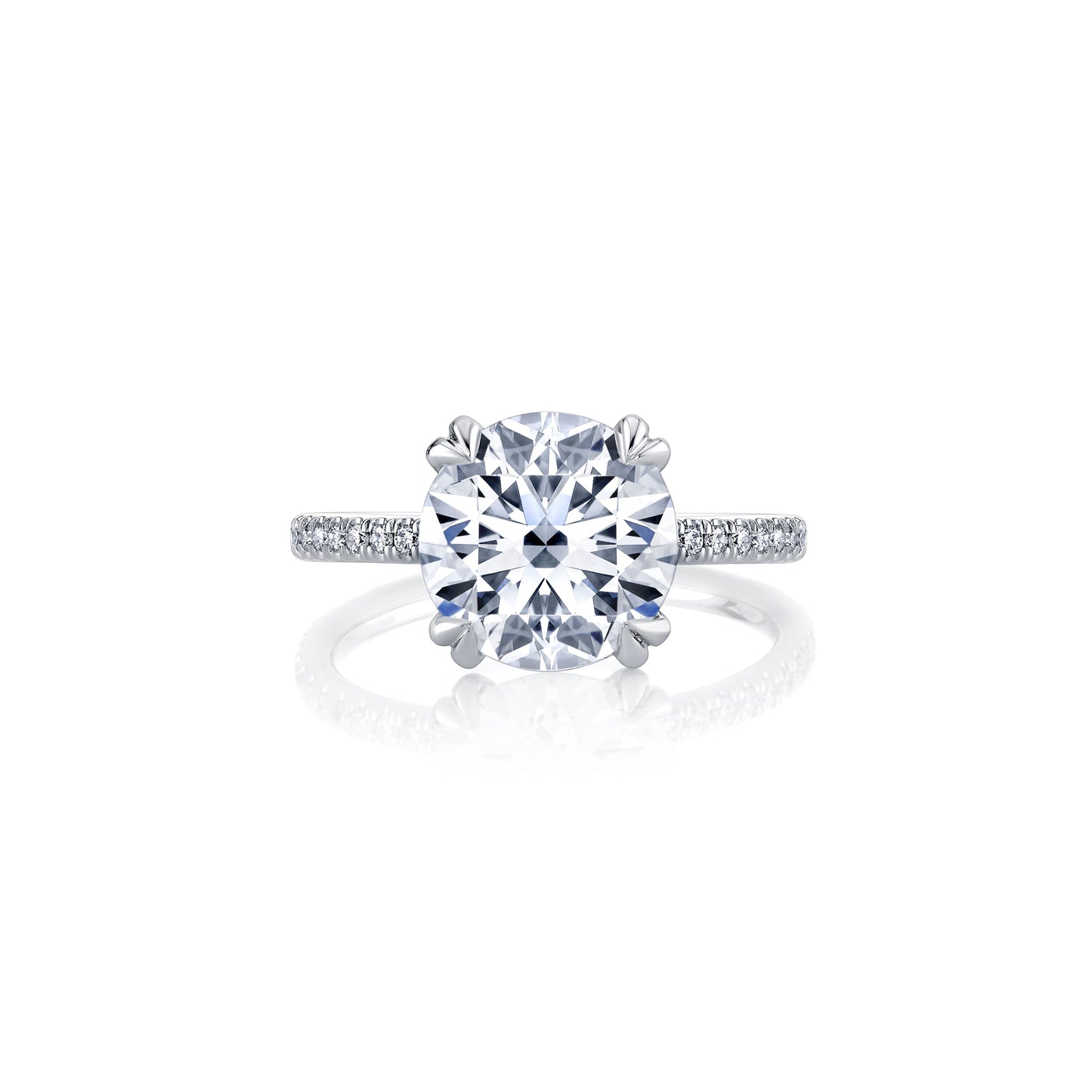 Kate Round Solitaire Lab Diamond Engagement Ring - view 7