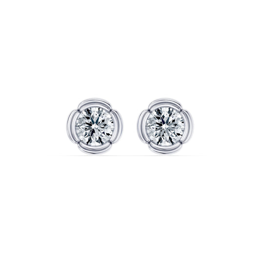 Doree Lab Diamond Round Brilliant Studs | Saviera Jewels