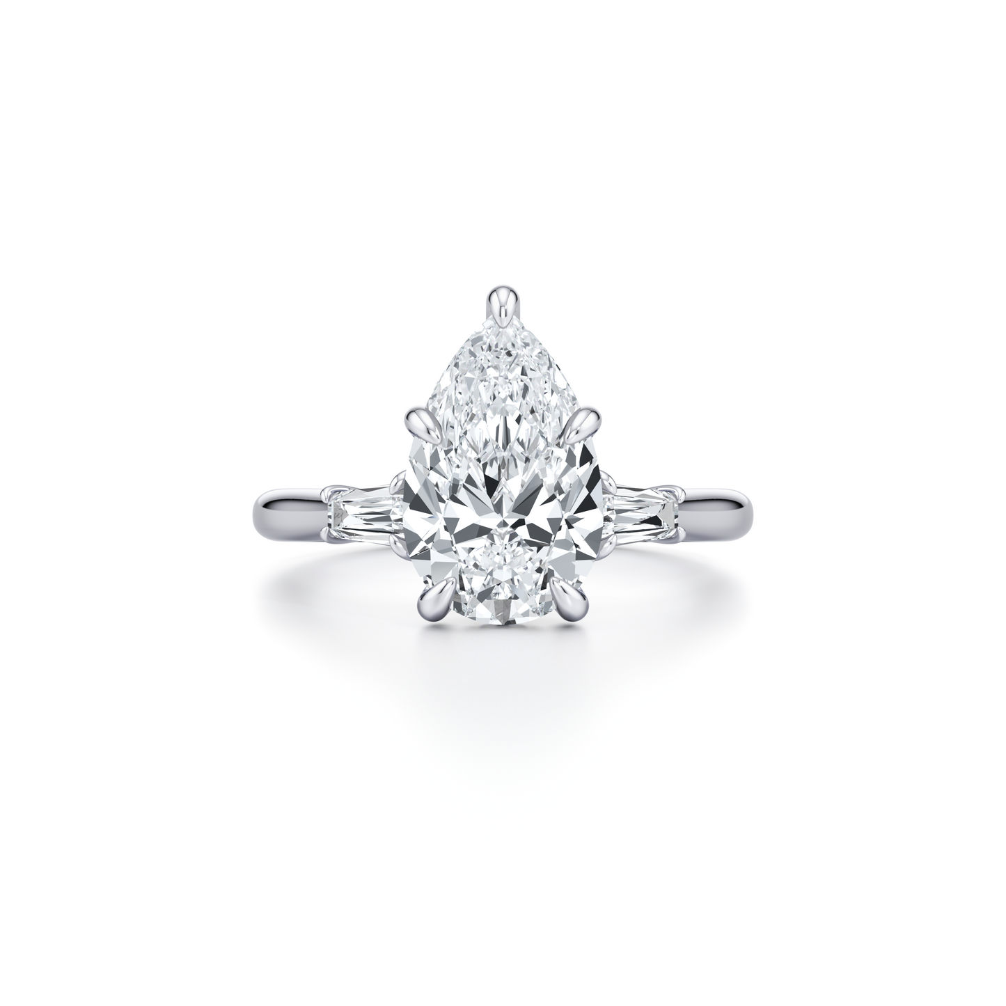 Chelsea Pear Three Stone Engagement Ring | Saviera Jewels