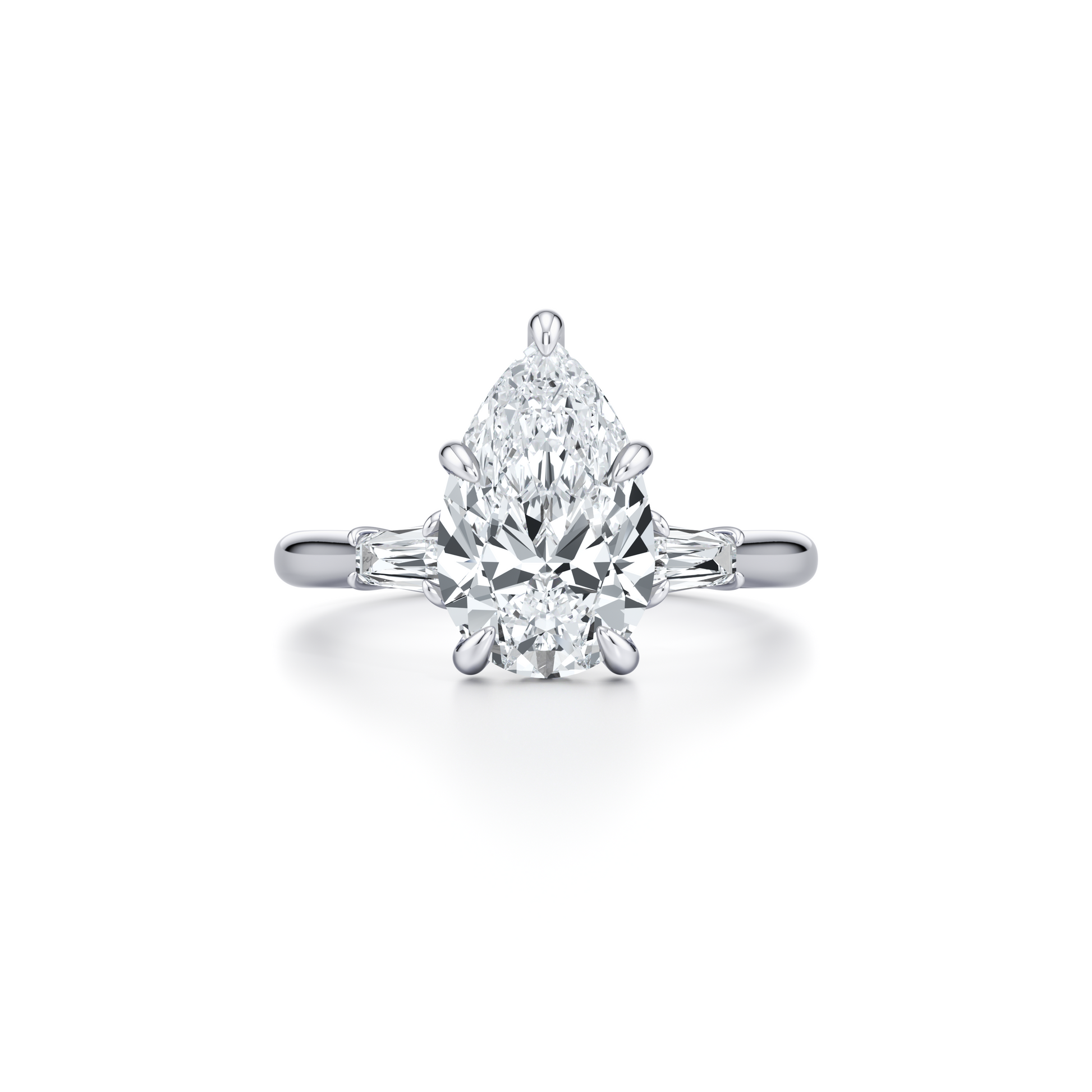 Chelsea Pear Three Stone Engagement Ring | Saviera Jewels