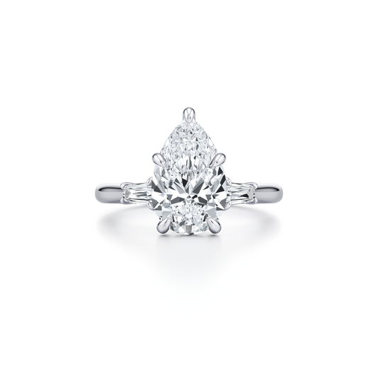 Chelsea Pear Three Stone Engagement Ring | Saviera Jewels