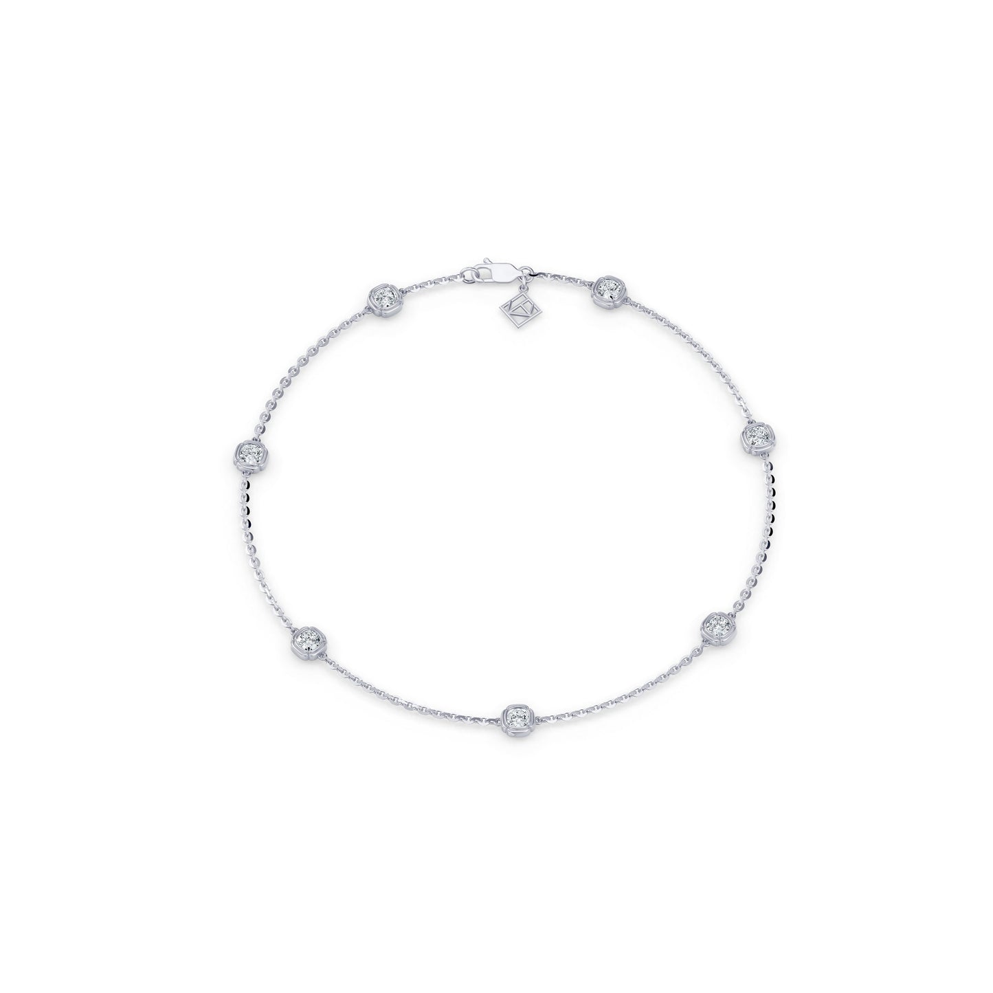 Doree By The Yard Cushion Lab Diamond Bracelet | Saviera Jewels