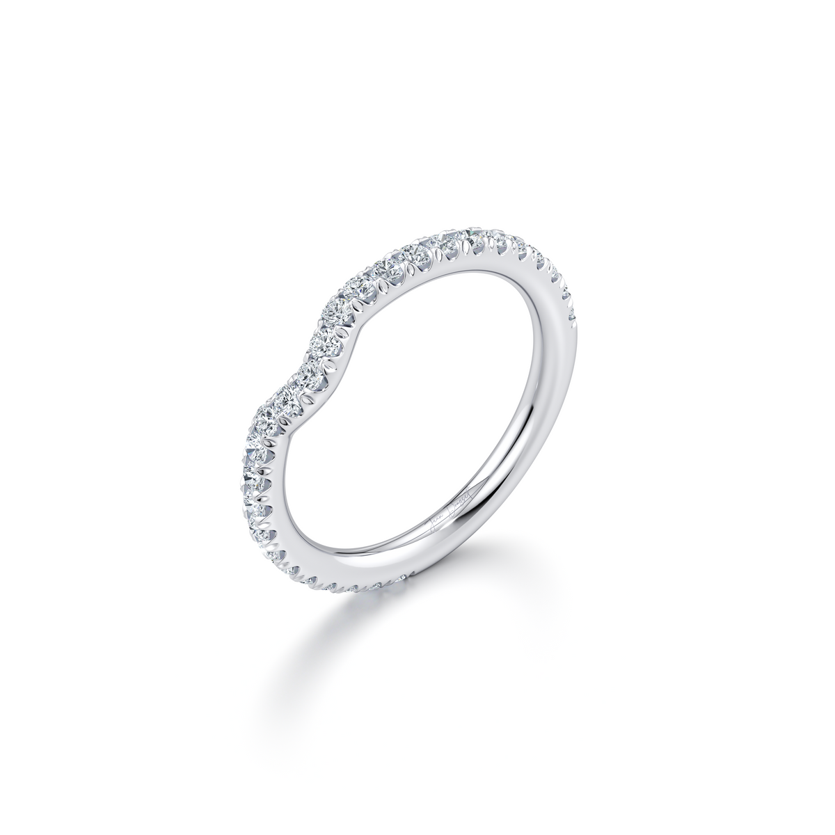 Contour Band - One Row Pave | Saviera Jewels