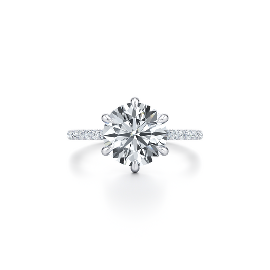 Audrey 6-Prong Solitaire Lab Diamond Engagement Ring | Saviera Jewels