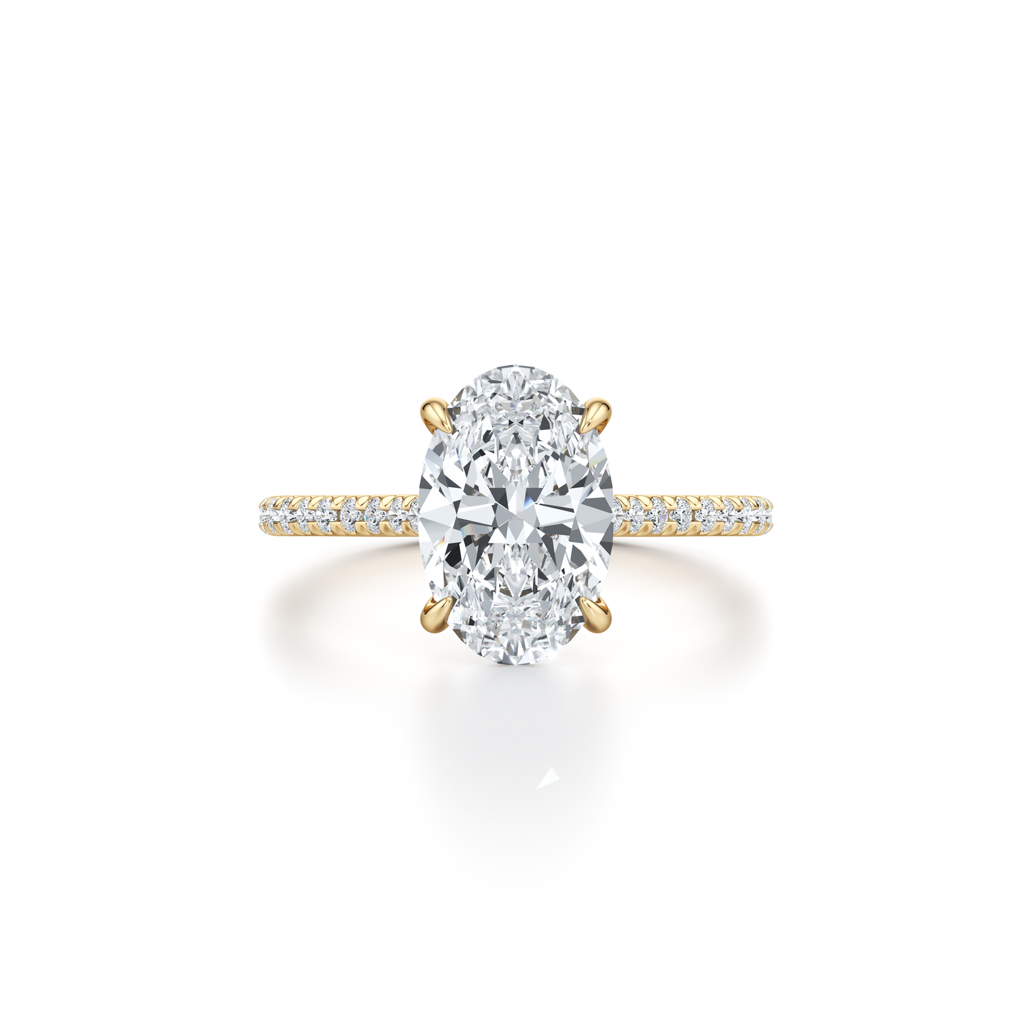 Chelsea Oval Solitaire Lab Diamond Engagement Ring - view 5