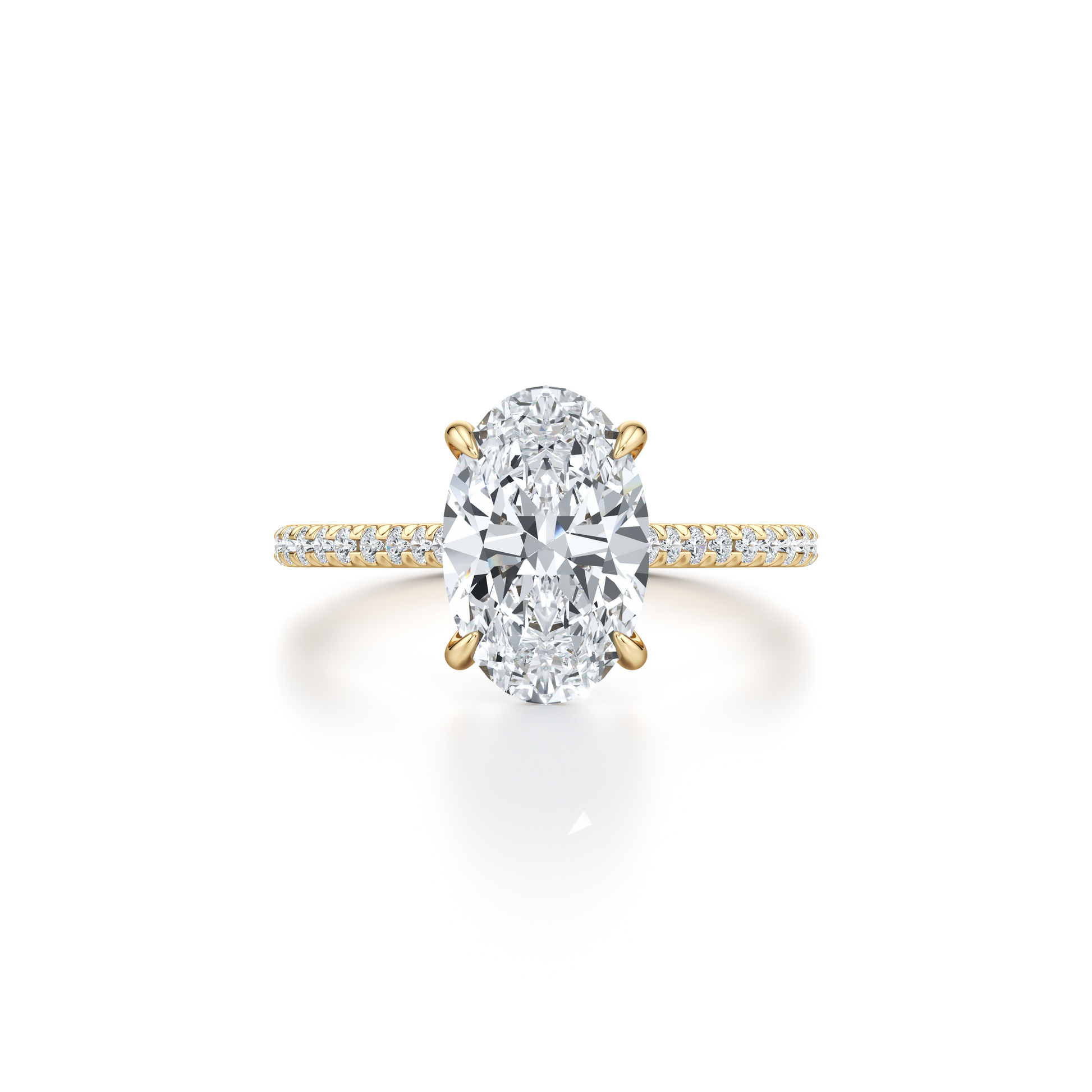 Chelsea Oval Solitaire Lab Diamond Engagement Ring - view 5