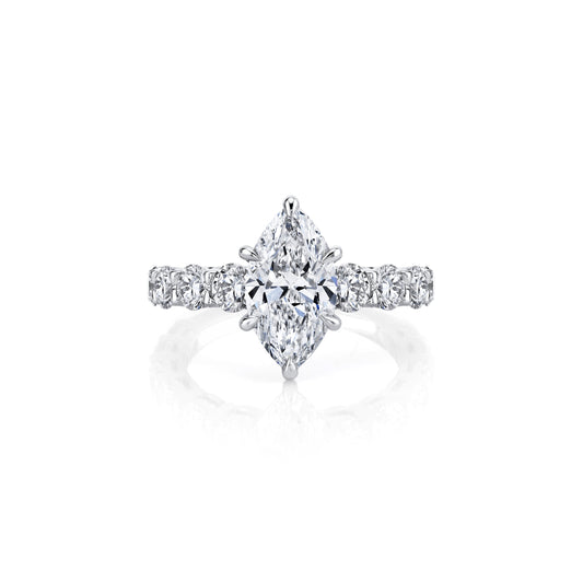 Gwen Marquise Solitaire Lab Diamond Engagement Ring | Saviera Jewels