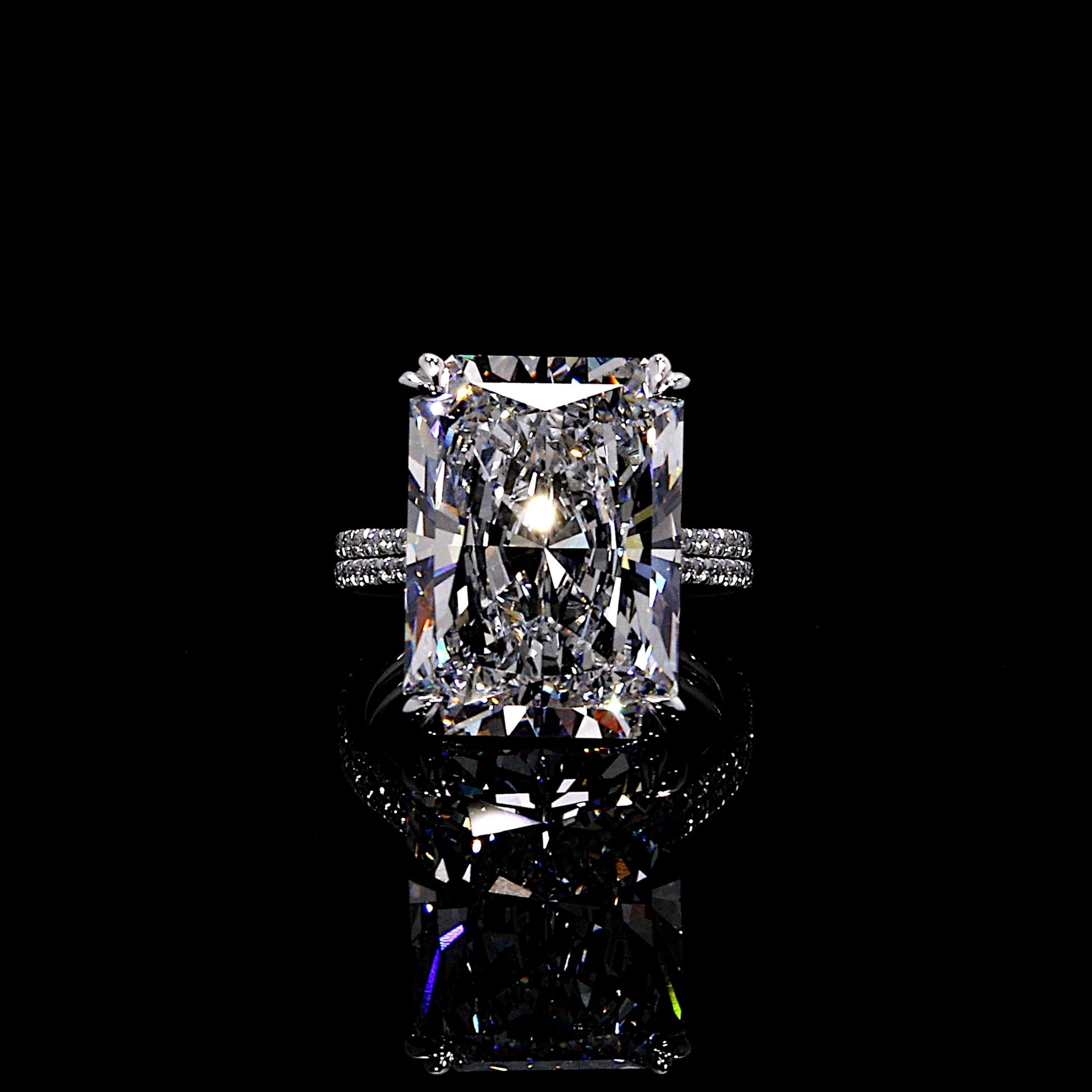 High Jewelry | Elle Radiant Solitaire Engagement Ring - view 12