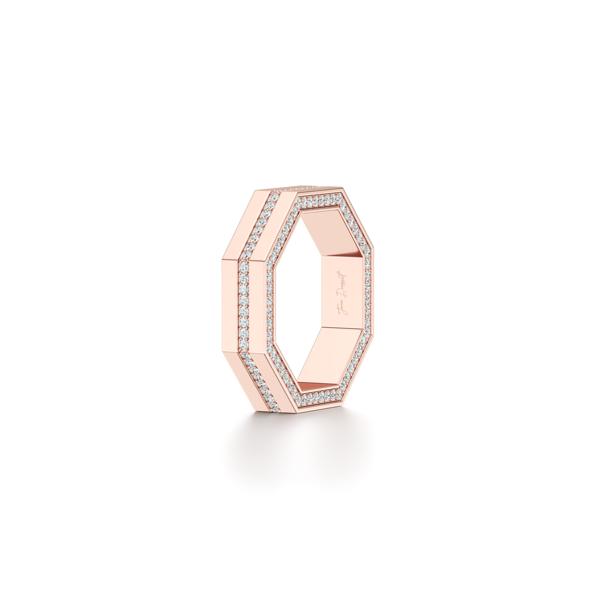 Hayden Pave Channel Octagon Band | Saviera Jewels