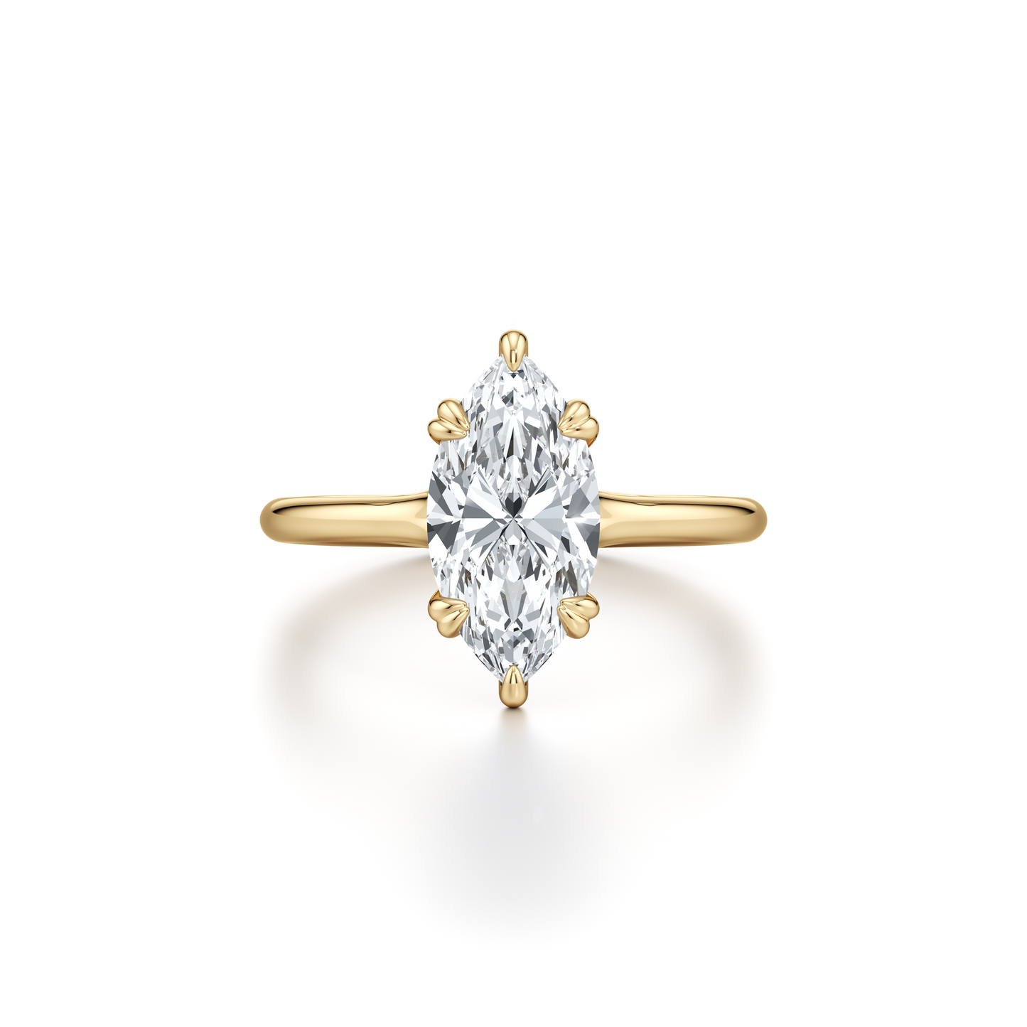 Elle Marquise Solitaire Lab Diamond Engagement Ring | Saviera Jewels