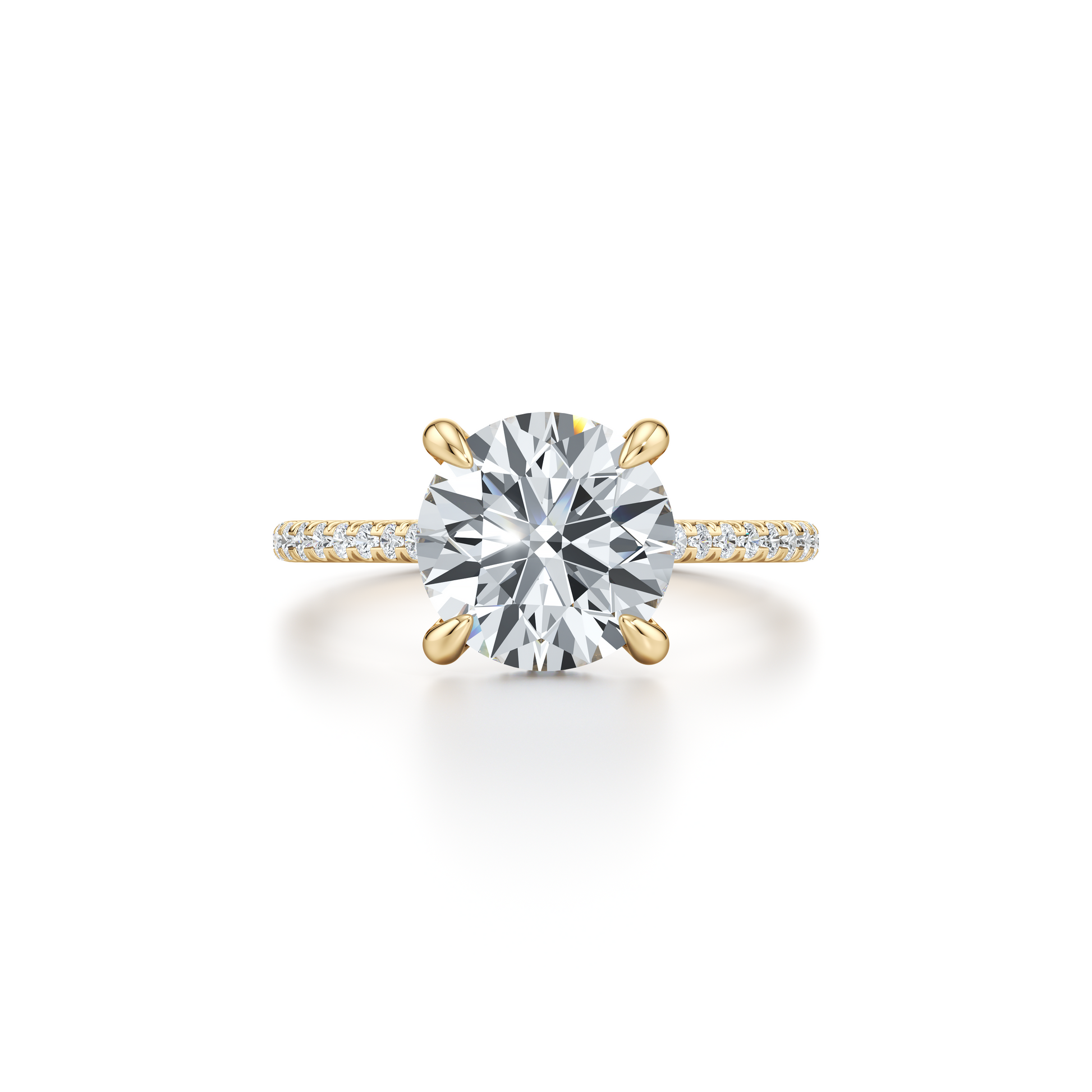 Audrey Round Solitaire Lab Diamond Engagement Ring - view 8
