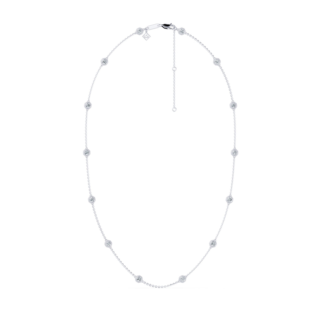 Doree By The Yard Cushion Lab Diamond Necklace | Saviera Jewels