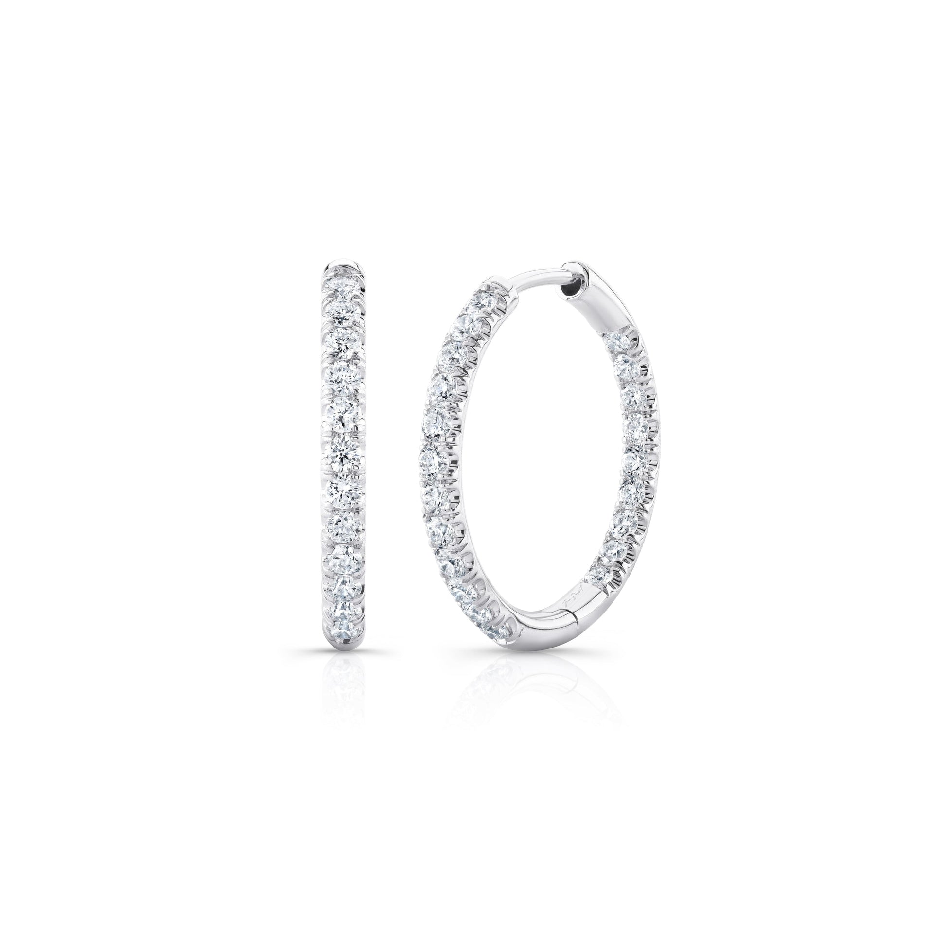 Audrey Inside Out Lab Diamond Pave Hoops | Saviera Jewels