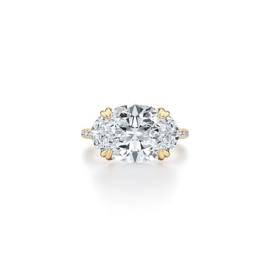 High Jewelry | Elle East-West Oval Solitaire Lab Diamond Engagement Ring | Saviera Jewels