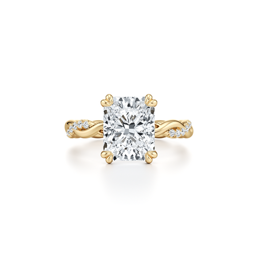 Ivy Radiant Solitaire Lab Diamond Engagement Ring | Saviera Jewels
