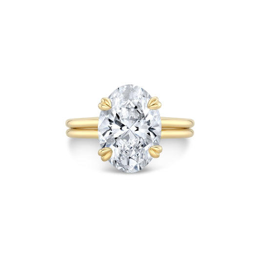 Elle Oval Solitaire Lab Diamond Engagement Ring | Saviera Jewels