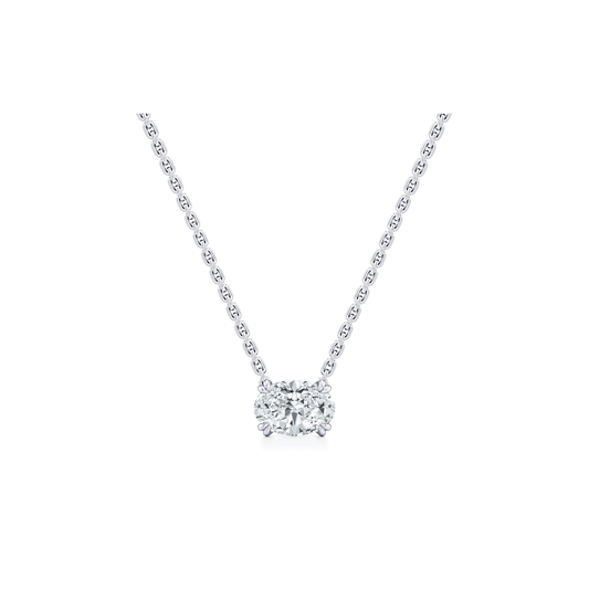 Elle Lab Diamond Oval Pendant | Saviera Jewels