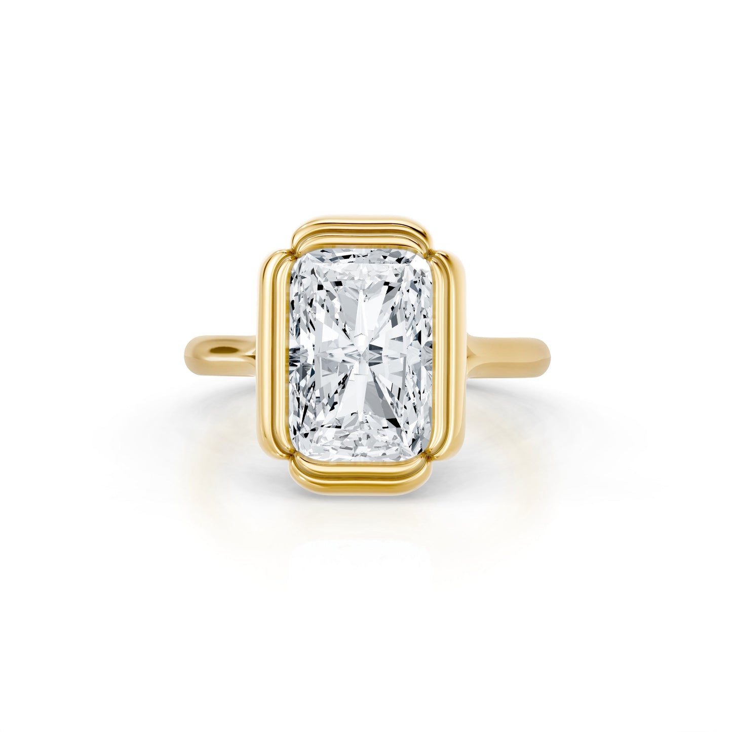 Doree Radiant Solitaire Lab Diamond Engagement Ring - view 5
