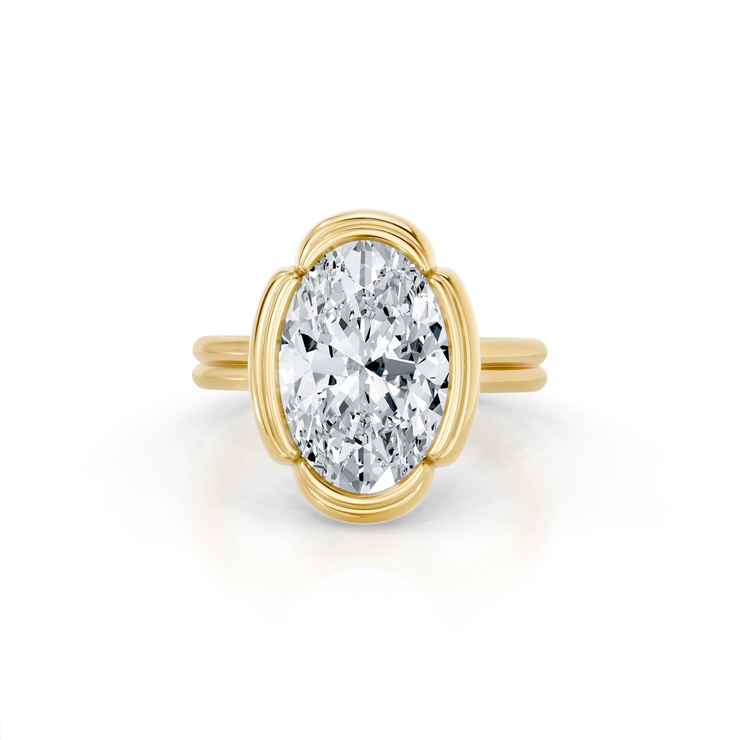 Doree Oval Solitaire Lab Diamond Engagement Ring | Saviera Jewels