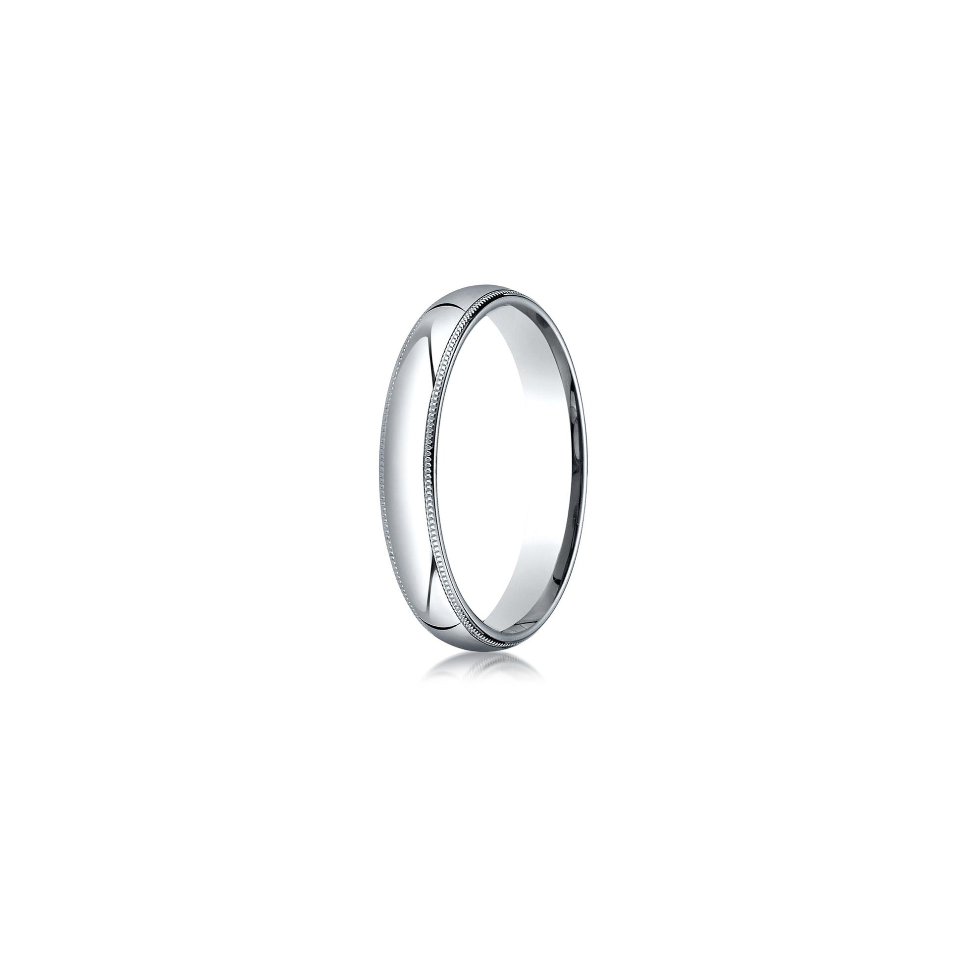 Men's Classic Quarter Round Wedding Band With Milgrain | Saviera Jewels