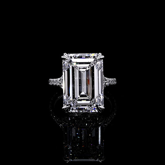 Jane Emerald Solitaire Lab Diamond Engagement Ring | Saviera Jewels