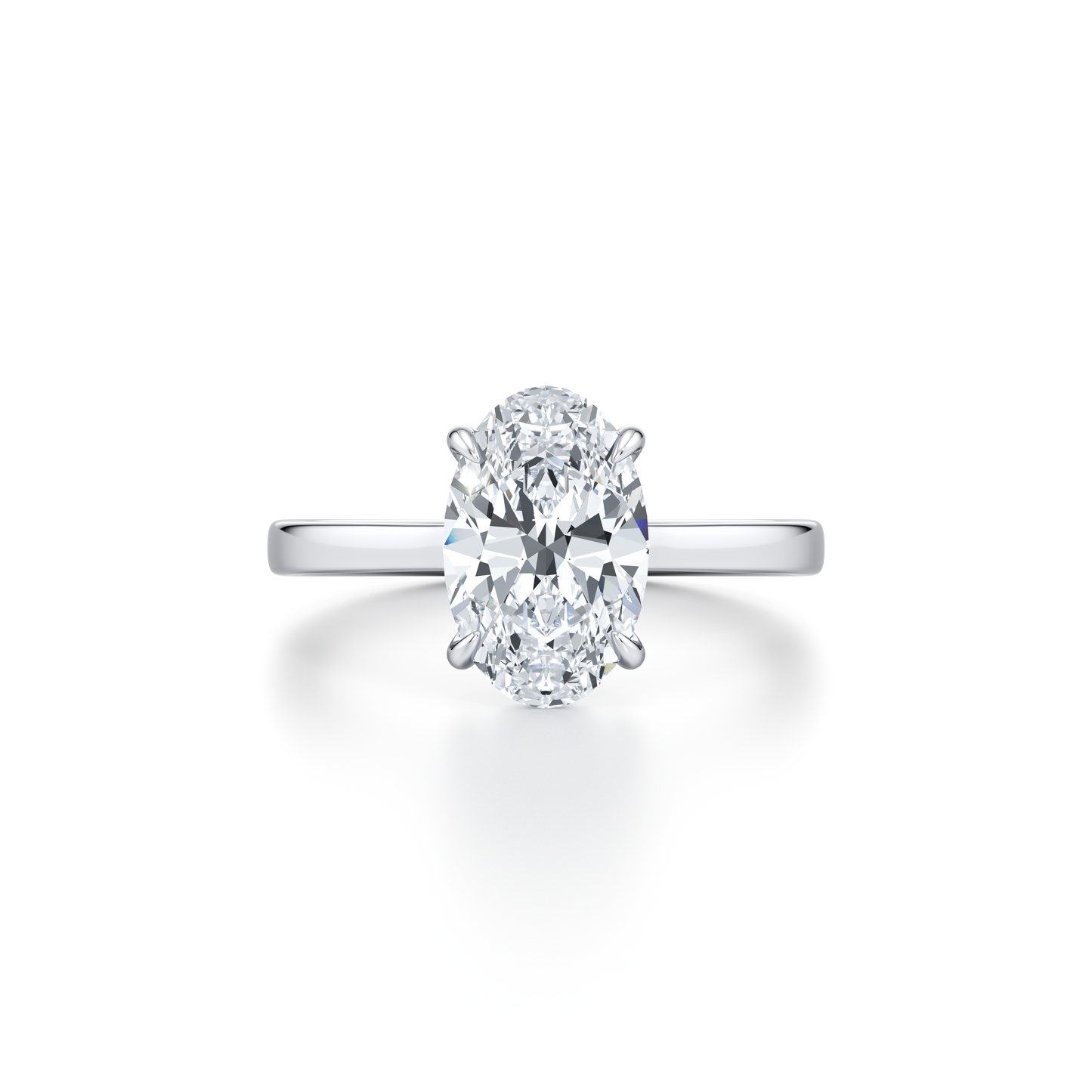 Chelsea Oval Solitaire Lab Diamond Engagement Ring - view 11