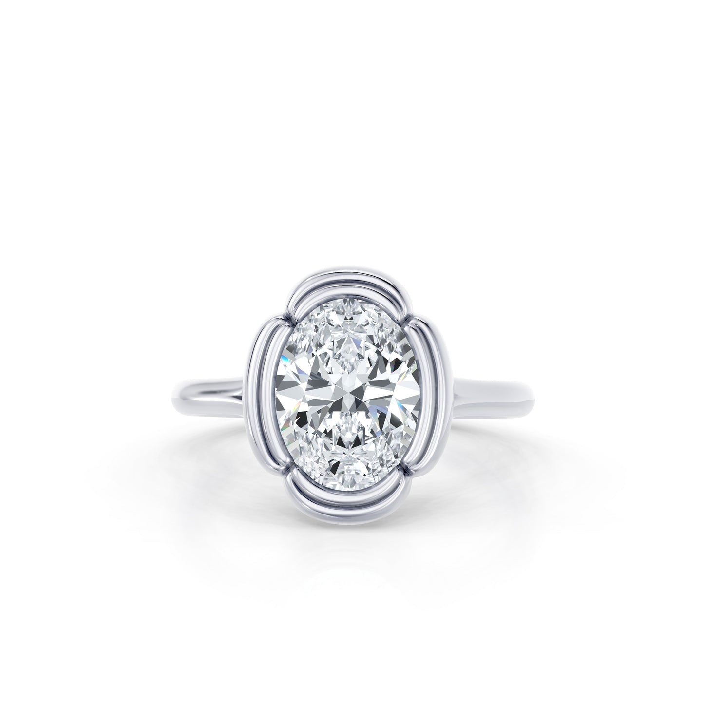 Doree Cushion Solitaire Lab Diamond Engagement Ring - view 6