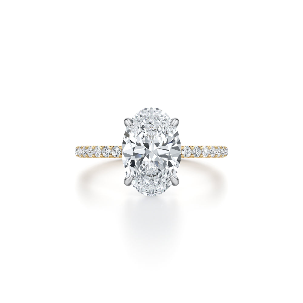 Audrey Oval Solitaire Lab Yellow Diamond Engagement Ring - view 10
