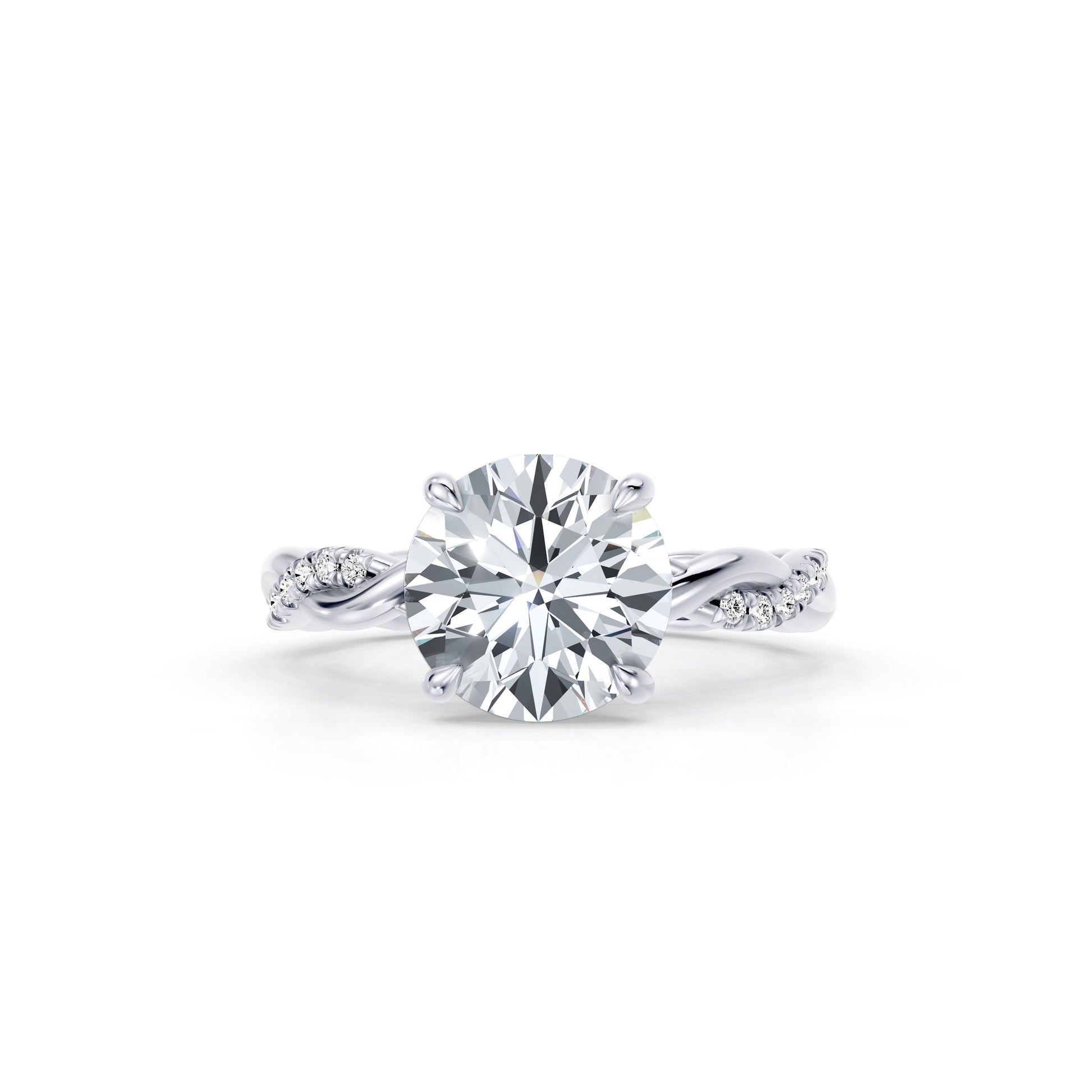 Ivy Heritage Round Solitaire Lab Diamond Engagement Ring | Saviera Jewels