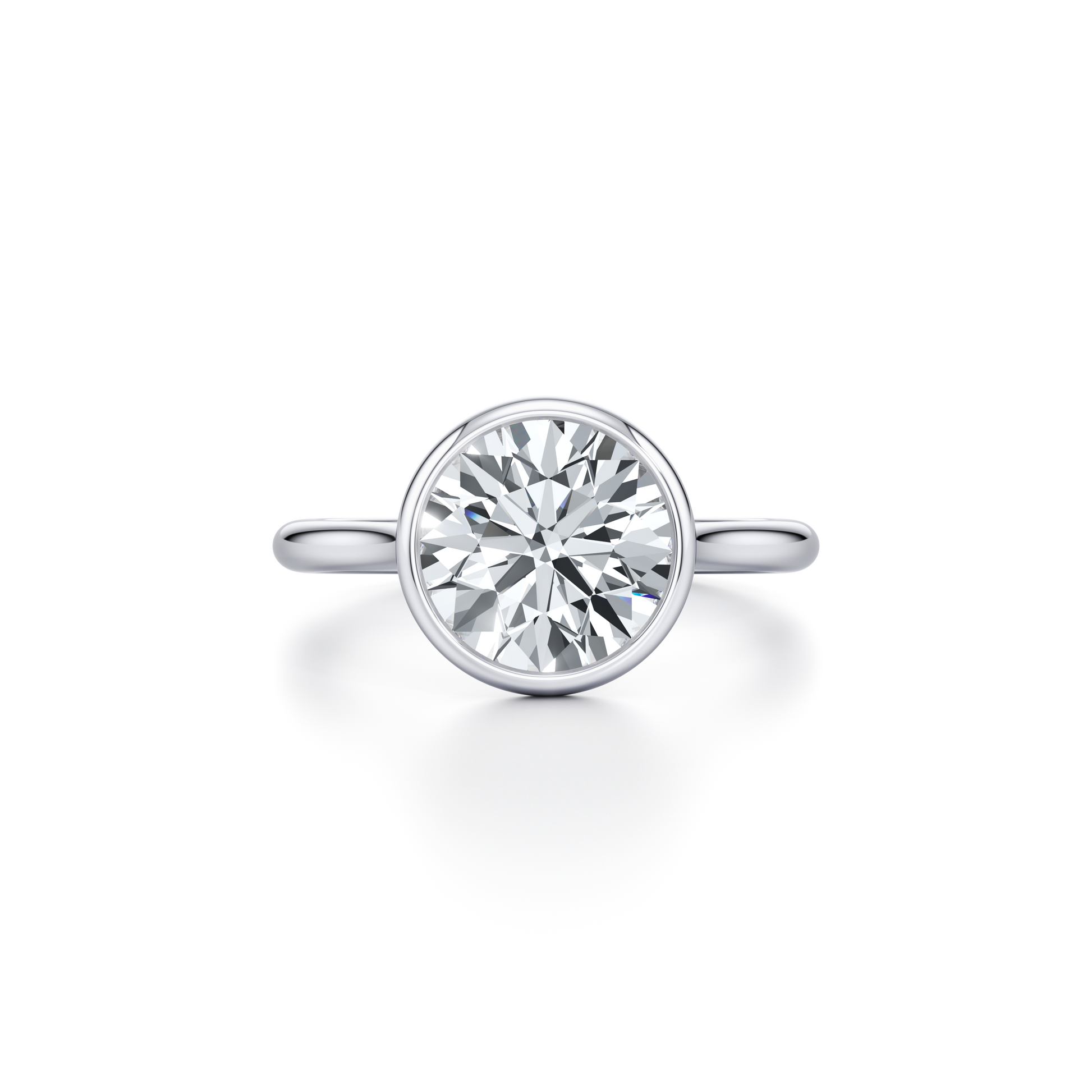 Chelsea Bezel Oval Solitaire Lab Diamond Engagement Ring | Saviera Jewels