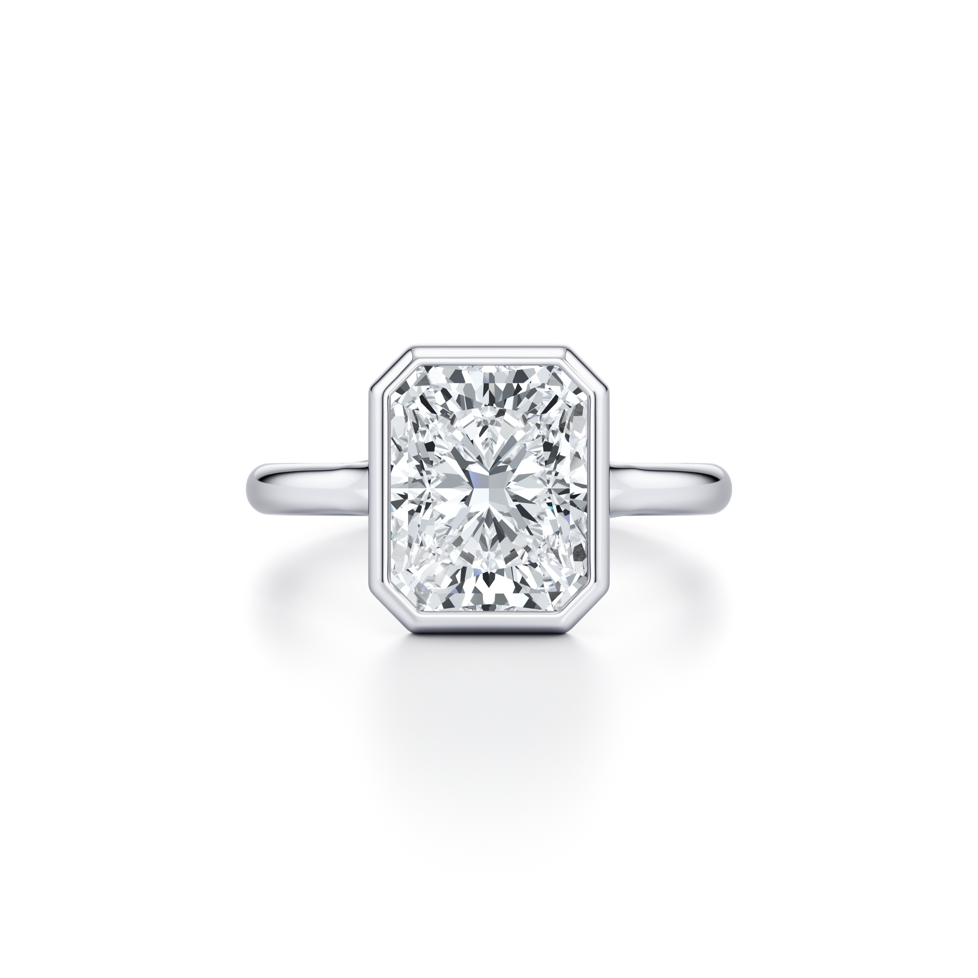 Elle Radiant Bezel Lab Diamond Engagement Ring | Saviera Jewels