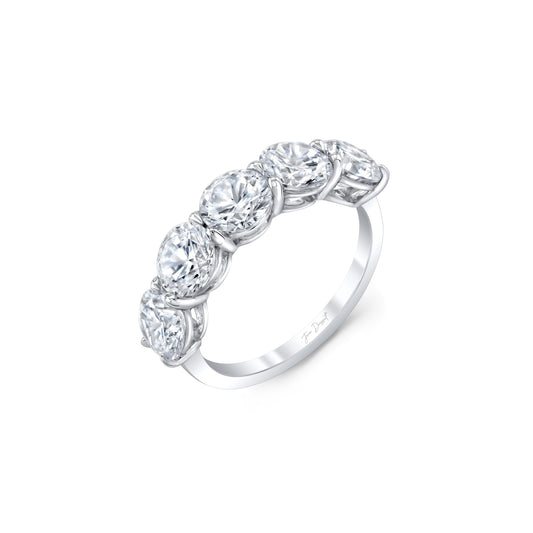 Olivia 5-Stone Round Brilliant Lab Diamond Band | Saviera Jewels