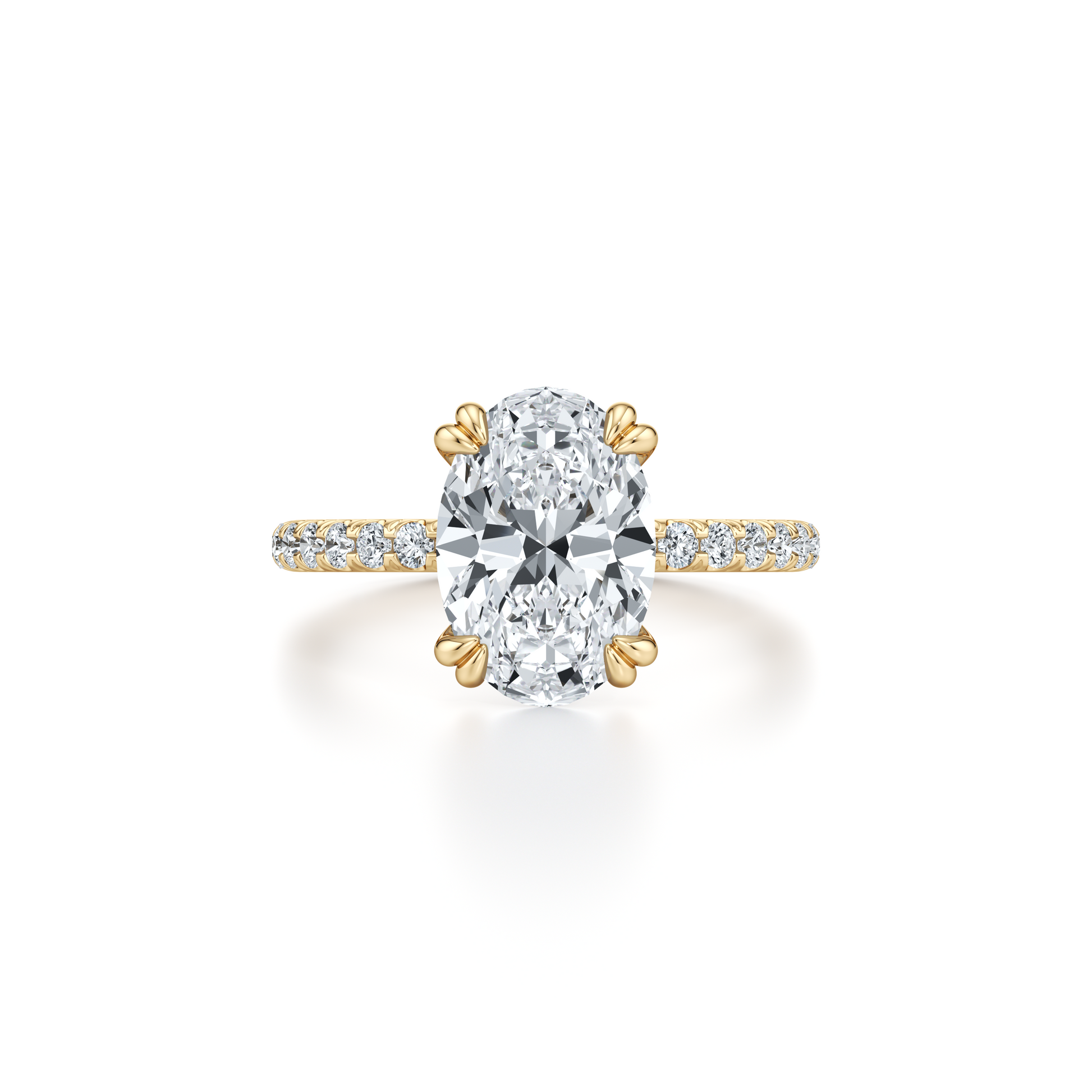 Audrey Signature Double Prong Oval Lab Diamond Engagement Ring - view 5