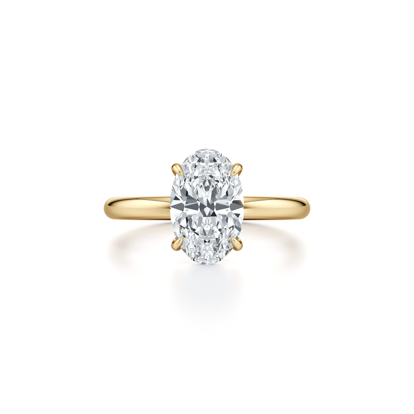 Audrey Oval Cut Bezel Lab Diamond Engagement Ring - view 2