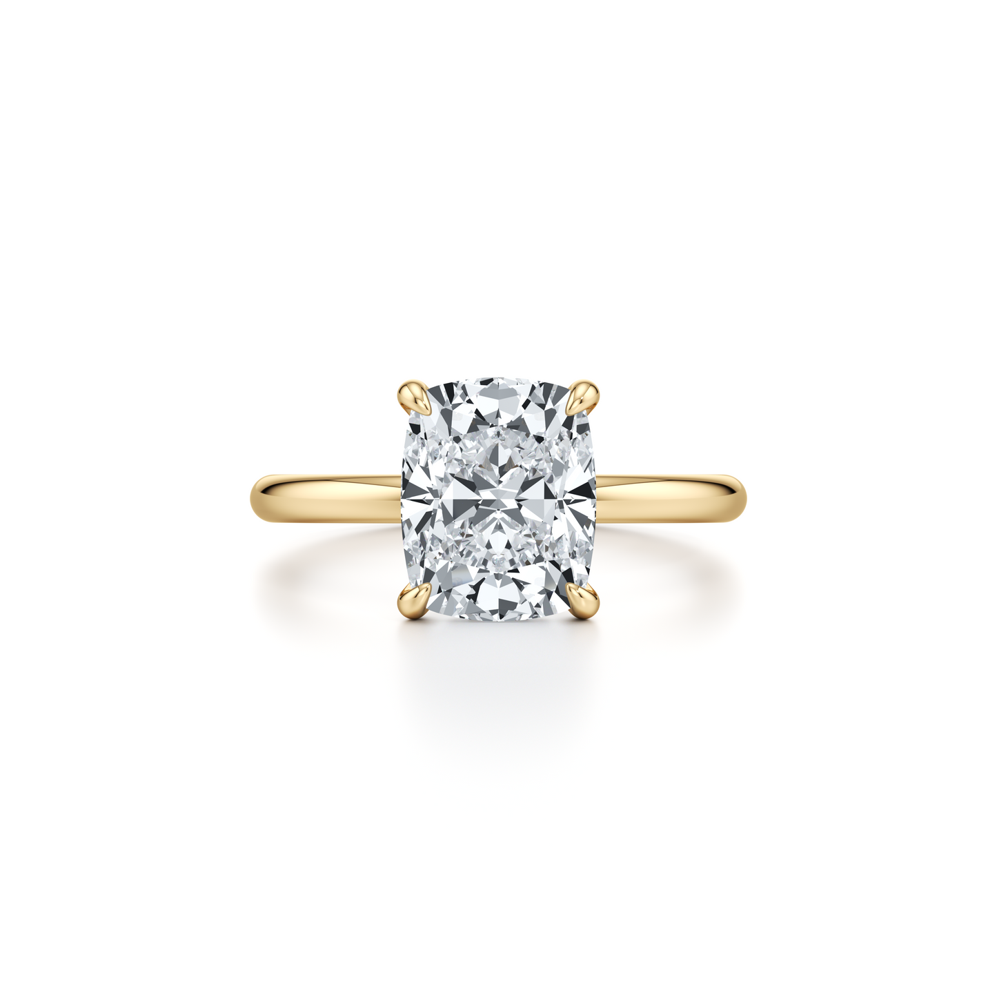 Audrey Antique Cushion Shape Solitaire Lab Diamond Engagement Ring | Saviera Jewels