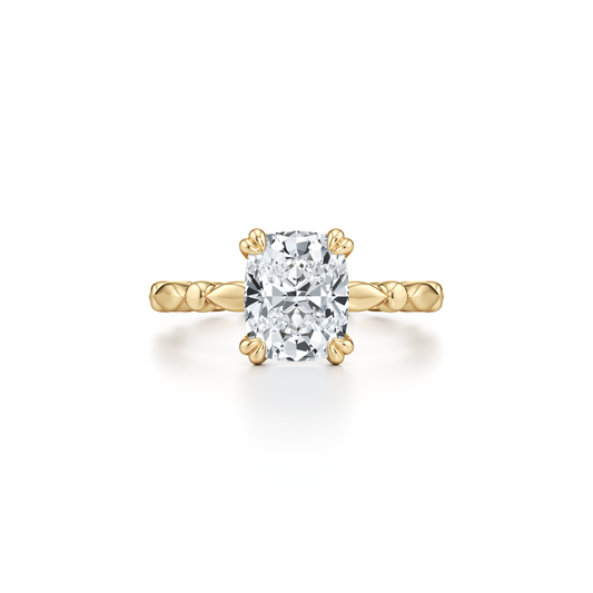 Vivienne Elongated Cushion Solitaire Lab Diamond Engagement Ring | Saviera Jewels