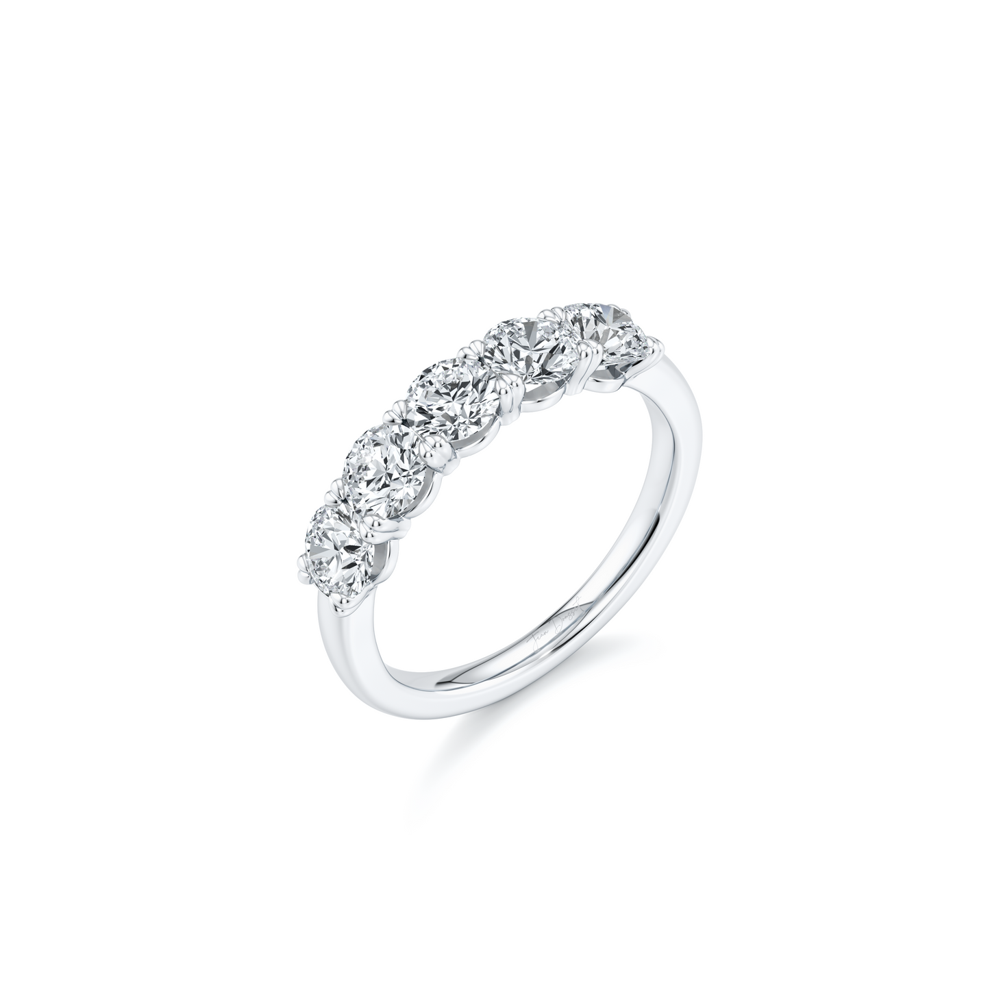 Elle 5-Stone Round Brilliant Lab Diamond Band | Saviera Jewels